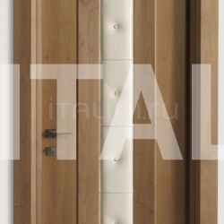 New Design Porte MONDRIAN 913/QQ/07 Natural Italian walnut leather inserts 07 Modern Interior Doors - №213