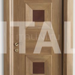 New Design Porte MONDRIAN 914/QQ/08 Italian walnut leather inserts 08 Modern Interior Doors - №216