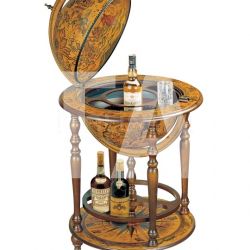 Zofolli "Orione" bar globe with wooden meridian and bottle carrier - №164