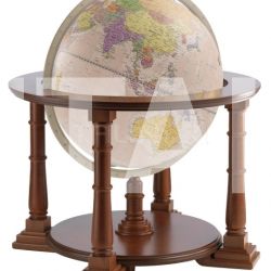Zofolli "Mercatore 50" floorstanding globe on wooden base - Pink Political - №139