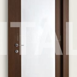 New Design Porte Mart Stam 1903/QQ/PL Wenge brush stained oak glossy white lacquered internal panel. Modern Interior Doors - №183