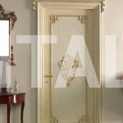 New Design Porte S. PIETROBURGO 1010/QQ/INT. Antiqued coated white-gold with carving Classic Wood Interior Doors - №30