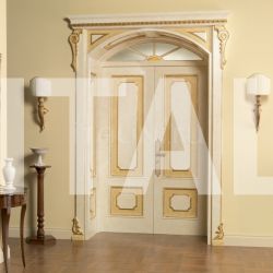 New Design Porte RE SOLE 3014/QQ  with TQ Re Sole New fan semicircular radial doorway with cathedral glass and panelling on the frame Classic Wood Interior Doors - №26