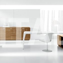 Ideal Form Team Sestante White Leather Desk - №14