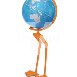 Zofolli "Papero" floorstanding cartoon globe on aluminum base flocked with velvet - №134