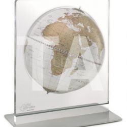 Zofolli "Aria" desk globe on plexiglass frame - White/Gold - №87