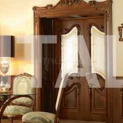New Design Porte PALAZZO REALE 2/A 1032/QQ/INT/V frame with wainscoting casing with cyma Palazzo Reale italian walnut topcoat “antiquariato” Classic Wood Interior Doors - №64