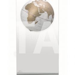 Zofolli "Aria" floorstanding globe on plexiglass frame - White/Gold - №96