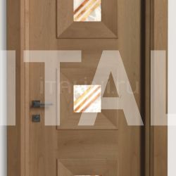 New Design Porte MONDRIAN 916/QQ/05 Natural Italian walnut alabaster inserts 05 Modern Interior Doors - №217