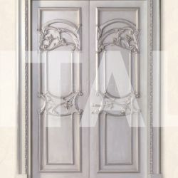New Design Porte QUIRINALE 1023/QQ brushed gray ash topcoat with silver Classic Wood Interior Doors - №70