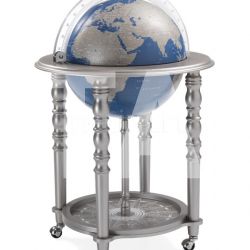 Zofolli "Elegance" bar globe on casters - Metallic Grey/Blue - №108