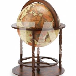 Zofolli Vintage bar globe with wide lower shelf "Calipso" - Safari - №49