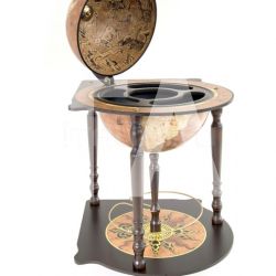 Zofolli "Caravaggio" corner globe with drinks cabinet - Rust - №28