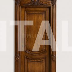 New Design Porte LUIGI XVI 4014/QQ  Italian walnut glossy Maggiolino inlay finish with wall panelling Classic Wood Interior Doors - №38