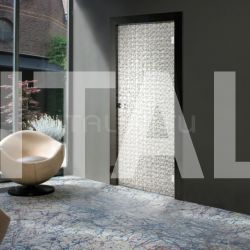 New Design Porte Giudetto Glass 1900V/QQ/VA Type A glass (tempered layered with fabric). Modern Interior Doors - №192