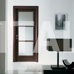 New Design Porte BUONTALENTI 1205/QQ/V Wenge with white frosted glass Modern Interior Doors - №210
