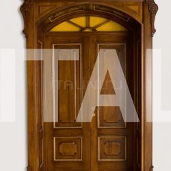 New Design Porte RE SOLE 3014/QQ  with TQ Re Sole New fan semicircular radial doorway with cathedral glass and panelling on the frame Classic Wood Interior Doors - №25