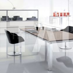 Martex Han conference table with Rovere Moro desktop and aluminium brill structure. - №78