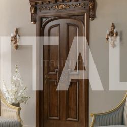 New Design Porte HERMITAGE 6016/TQR/INT.  Tulipwood antique dark gold walnut finish with "Fleur-de-lis" carving Classic Wood Interior Doors - №39