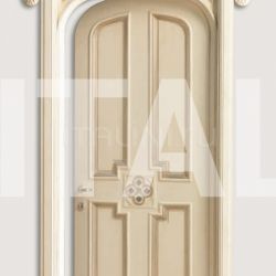 New Design Porte HERMITAGE 6016/TQR/SWA  Polished aged silver with Four-leaf clover carving with Swarovski inserts Classic Wood Interior Doors - №41