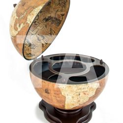 Zofolli "Galileo" desk globe drinks cabinet - Rust - №26