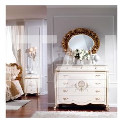 Marzorati Classic style units with drawers Hotel  - OLIMPIA B / Ivory lacquered chest of drawers - №58