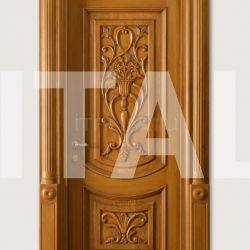 New Design Porte LUIGI 4014/QQ/INT.  with type “F” pillar coated light oak, with carved front panels Classic Wood Interior Doors - №35