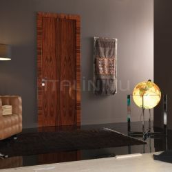 New Design Porte Giudetto Maxi 1011/QQ/A Gloss brushed rosewood. Modern Interior Doors - №160