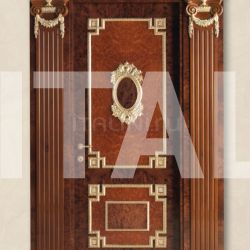 New Design Porte TRIANON/B 1012B/QQ/INT casing with cyma Trianon/30 elm and maples briar-root with gypsum gold shiny topcoat Classic Wood Interior Doors - №56