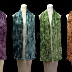 Venetia Studium Pleated Velvet Scarves - №67