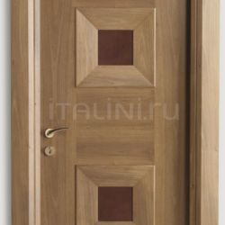 New Design Porte MONDRIAN 914/QQ/08 Italian walnut leather inserts 08 Modern Interior Doors - №216