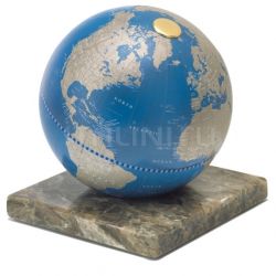 Zofolli "Stone" desk globe on marble base - Metallic Blue - №91