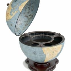 Zofolli "Galileo" desk globe drinks cabinet - Blue Dust - №173