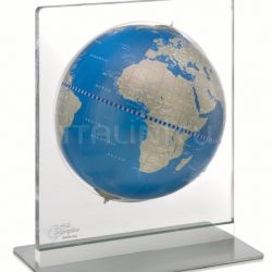 Zofolli "Aria" desk globe on plexiglass frame - Metallic Blue - №88