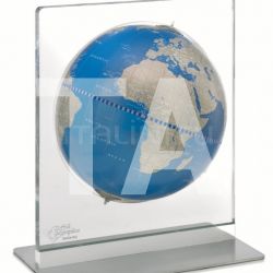 Zofolli "Aria" desk globe on plexiglass frame - Metallic Blue - №88