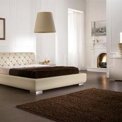 Saber Opera line, light brown lacquer _ Letto Vision quilted leather, butter-colored - №45