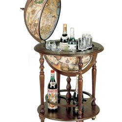 Zofolli "Incanto" bar globe on four casters with lower shelf - №24