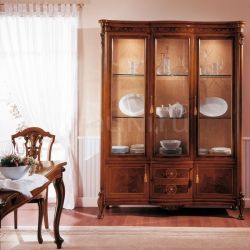 Marzorati Classic display cabinet Library  - ROYAL NOCE / Showcase with 3 doors - №77