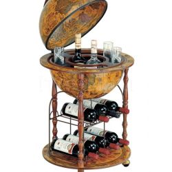 Zofolli "Pegaso-Cellar" small floor bar globe with metal wine rack - №162