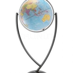 Zofolli "Colombo 50" contemporary design floorstanding globe - Light Blue Political - №12