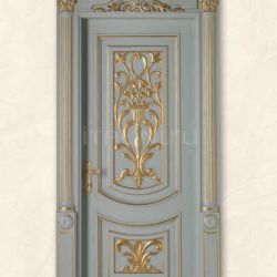 New Design Porte LUIGI XVI 4014/QQ/INT frame Luigi, casing with cyma LUIGI XVI type A, lacquered shaded blue with gold topcoat Classic Wood Interior Doors - №34