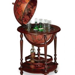 Zofolli Bar globe with bottle storage on casters "Minosse" - №46