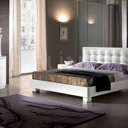 Saber LUNA line white ash-wood _ DAMA bed _ Olimpo white mirror - №32