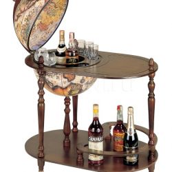 Zofolli "Vivalto" trolley bar globe with serving tray - №167