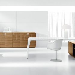 Ideal Form Team Sestante White Leather Desk - №14