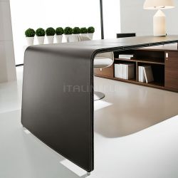 Ideal Form Team Sestante White Leather Desk - №13