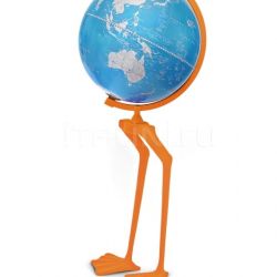 Zofolli "Papero" floorstanding cartoon globe on aluminum base flocked with velvet - №134