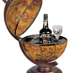 Zofolli "Sfera 33" small desk bar globe - Ebony - №154