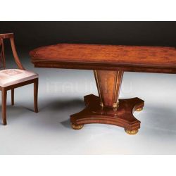 Marzorati Preciously decorated table Antiques shop  - IMPERO / Dining table with base B - №34