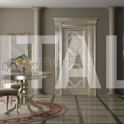 New Design Porte PONTE VECCHIO 6018/QQ Casing with cyma “Ponte Vecchio” engraved on silver leaf Classic Wood Interior Doors - №58